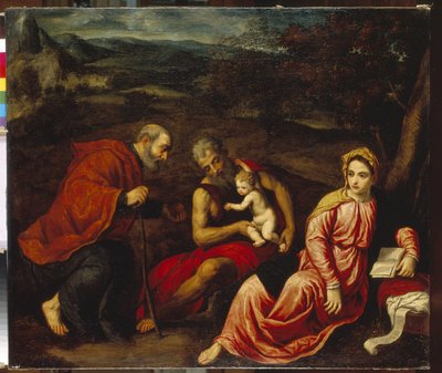 Rest on the Flight into Egypt by Paris Bordone