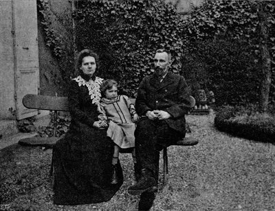 M. and Mme Curie in the garden of their Paris house, c1902 by Paris Ellis