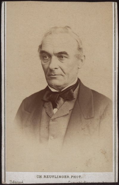 Portrait of the Writer Prosper Mérimée by Paris . Photo studio Reutlinger