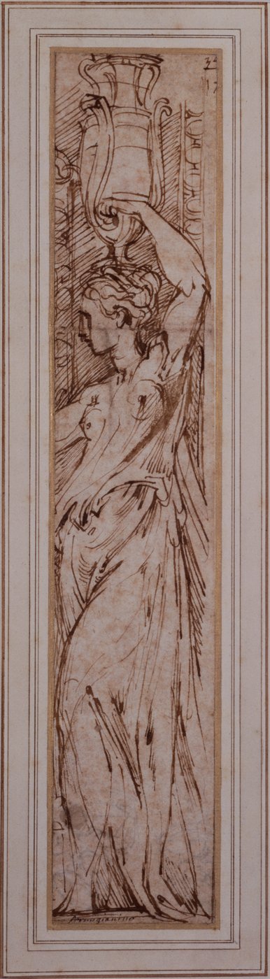 A Canephoros in Profile to the Left by Parmigianino