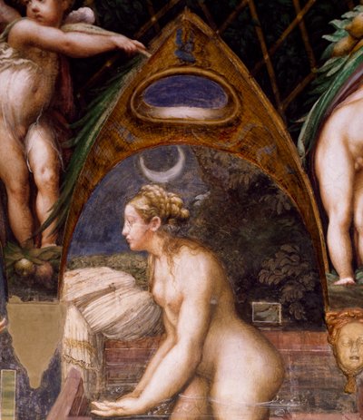 Diana dipping into spring, from Myth of Diana and Actaeon by Parmigianino