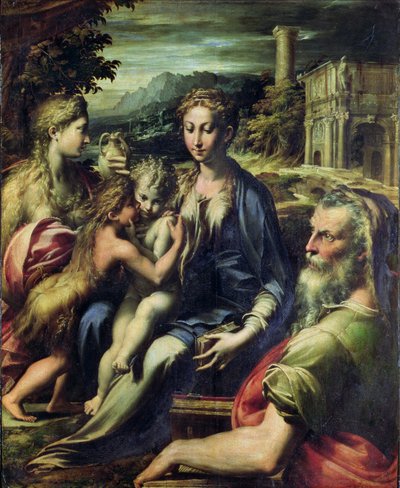 Madonna with Saint Zacharias by Parmigianino
