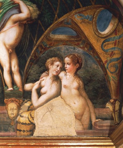 Pair of Nymphs, from Myth of Diana and Actaeon by Parmigianino