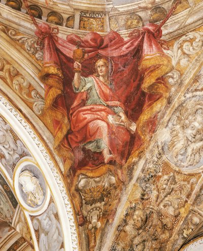 St Hilary of Poitiers by Francesco Mazzola, Known as Parmigianino (1503-1540), Fresco, Church of San Giovanni Evangelista, Parma by Parmigianino