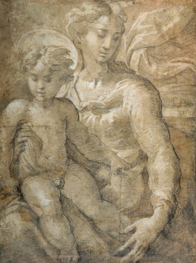 Virgin with the Child on her lap by Parmigianino 