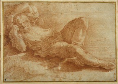 Bearded figure, sleeping by Parmigianino
