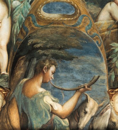 Hunter, from Myth of Diana and Actaeon, c.1524 by Parmigianino