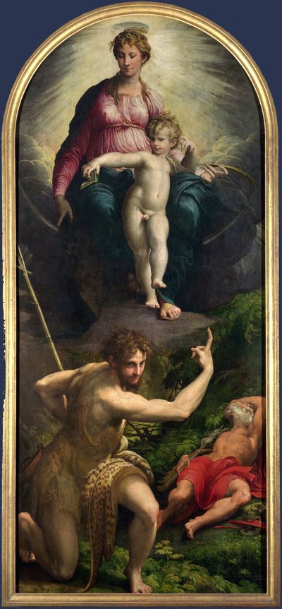 Madonna and Child with St. John and St. Jerome by Parmigianino