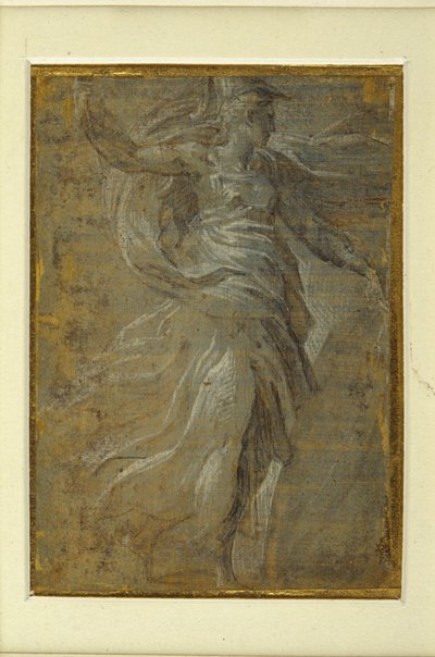 Minerva with a shield in her left hand, a lance in her right by Parmigianino