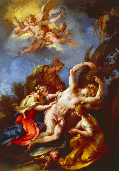 Saint Sebastian Attended by Holy Women by Parmigianino