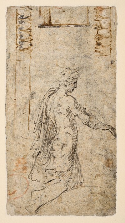 Study of a Young Man Kneeling by Parmigianino