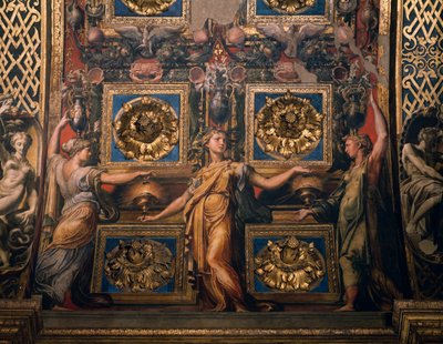 Three wise virgins (detail) by Francesco Mazzola known as Il Parmigianino by Parmigianino