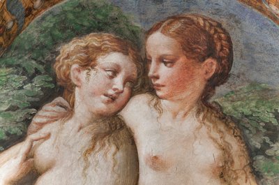 Two nymphs attending at Diana