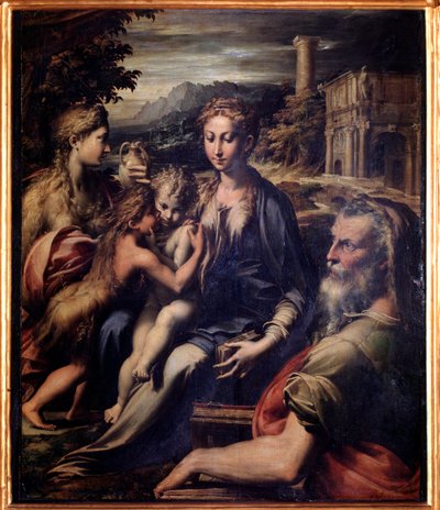 Virgin with Child, St John the Baptist, Magdalene and Zachariah by Parmigianino