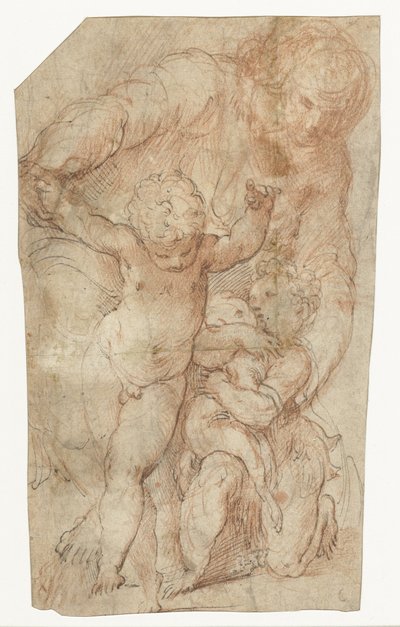 Madonna with the Christ Child and the Young John the Baptist by Parmigianino