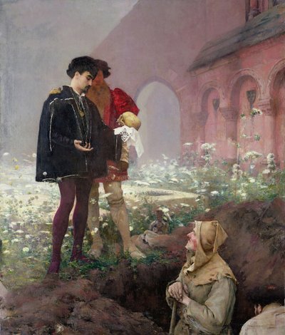 Hamlet and the Grave Digger by Pascal Adolphe Jean Dagnan Bouveret