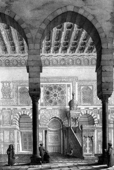 View of the Sanctuary Niche and the Pulpit in the Mosque of Moyed, plate 28 from 