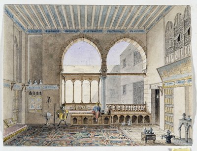 View of the Interior of the Sheik Jabarti Palace by Pascal Xavier (after) Coste