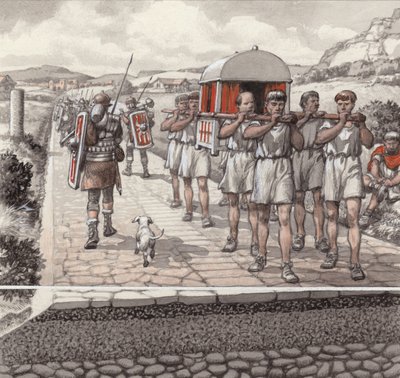A Roman Road by Pat (1907-95) Nicolle