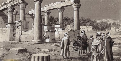 A Ruined Temple in Egypt by Pat (1907-95) Nicolle