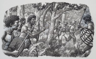 Aborigines by Pat (1907-95) Nicolle