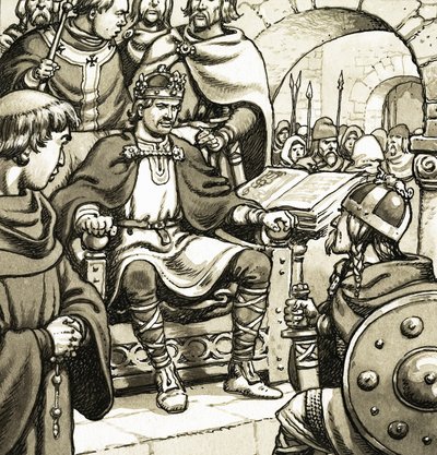 Alfred the Warrior King by Pat (1907-95) Nicolle