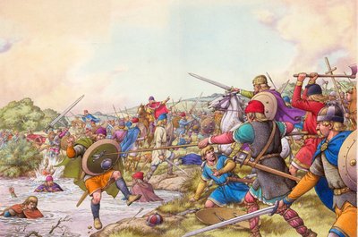 Battle of the Winwaed by Pat (1907-95) Nicolle