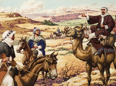 Biblical Scene by Pat (1907-95) Nicolle