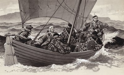 Bonnie Prince Charlie Sets Out for the Isle of Skye by Pat (1907-95) Nicolle