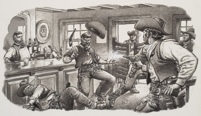Cowboys of Oregon by Pat (1907-95) Nicolle