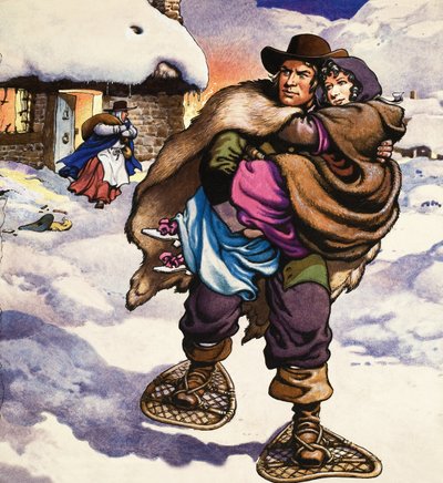 Famous Couples: Lorna Doone and John Ridd by Pat (1907-95) Nicolle