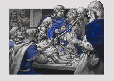 Feasting by Pat (1907-95) Nicolle