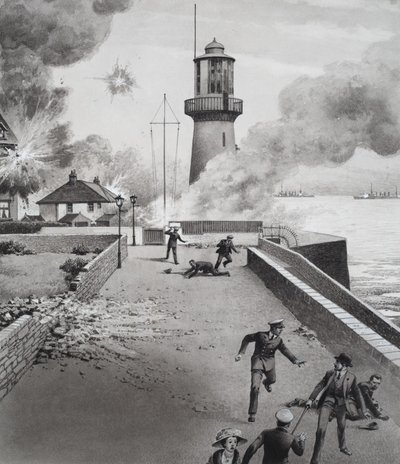 Lighthouse under Bombardment by Pat (1907-95) Nicolle