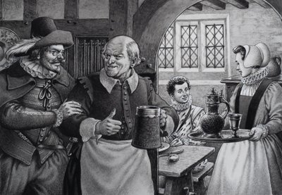 Poor Hospitality by Pat (1907-95) Nicolle
