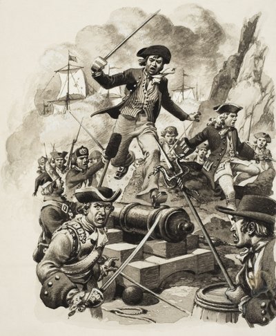 Winning of Gibraltar by Pat (1907-95) Nicolle
