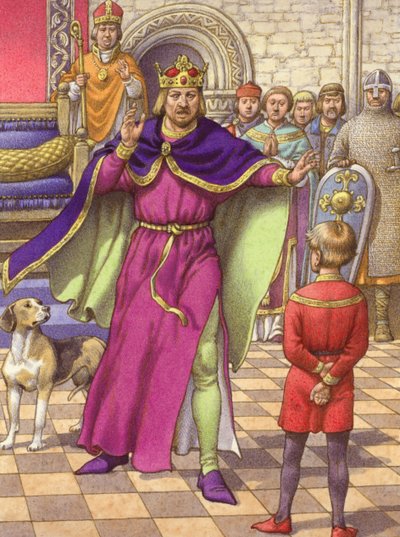 A young boy was employed to tell King Henry that his son was dead by Pat (1907-95) Nicolle