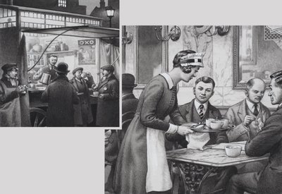 Edwardian Coffee Stall and Teashop by Pat (1907 95) Nicolle