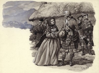 Prince Charles Stuart, the Young Pretender, and Flora Macdonald by Pat (1907 95) Nicolle