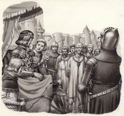 Six brave burghers of Calais about to be executed by Pat (1907 95) Nicolle