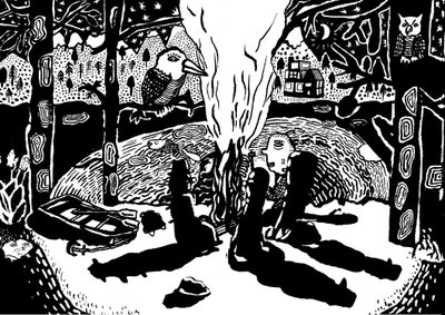 Fire in the Woods, 2014 by Pat Macdonald