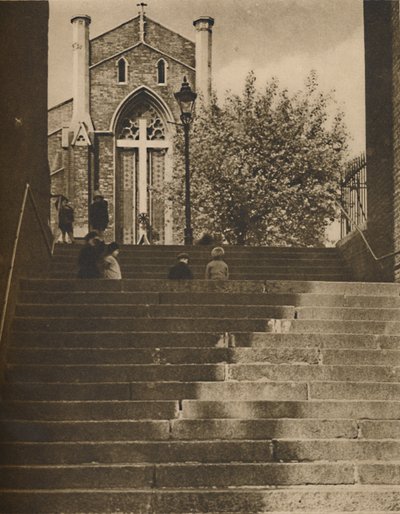 Riceyman Steps Really Granville Place in the Unlovely Kings Cross Road, c. 1935 by Paterson