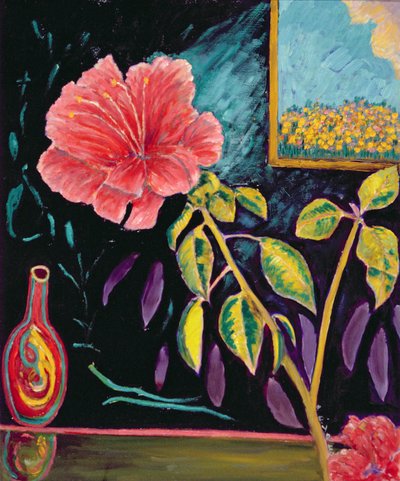Hibiscus with Vase by Patricia Contemporary Artist Eyre