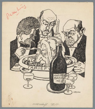 Colijn and the Tariff Act by Patricq Kroon (signed by artist)
