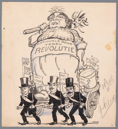 Float of the National League Against Revolution by Patricq Kroon (signed by artist)