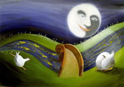 Landscape of the Full Moon (Illustration) by Patrizia La Porta