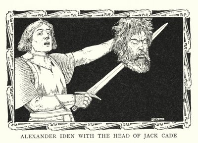 Alexander Iden with the head of Jack Cade by Patten (after) Wilson