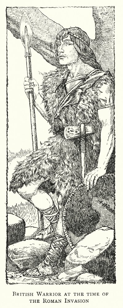 British Warrior at the time of the Roman Invasion by Patten (after) Wilson
