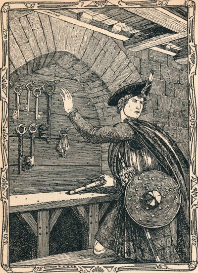 Young Douglas Steals The Keys of Loch Leven Castle by Patten Wilson