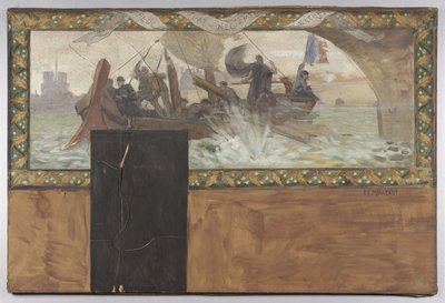 Sketch for the cabinet of the prefect of the Hôtel de Ville de Paris: Fluctuat Nec Mergitur by Paul Emile Mangeant