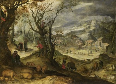 Winter Landscape by Paul (after) Brill or Bril